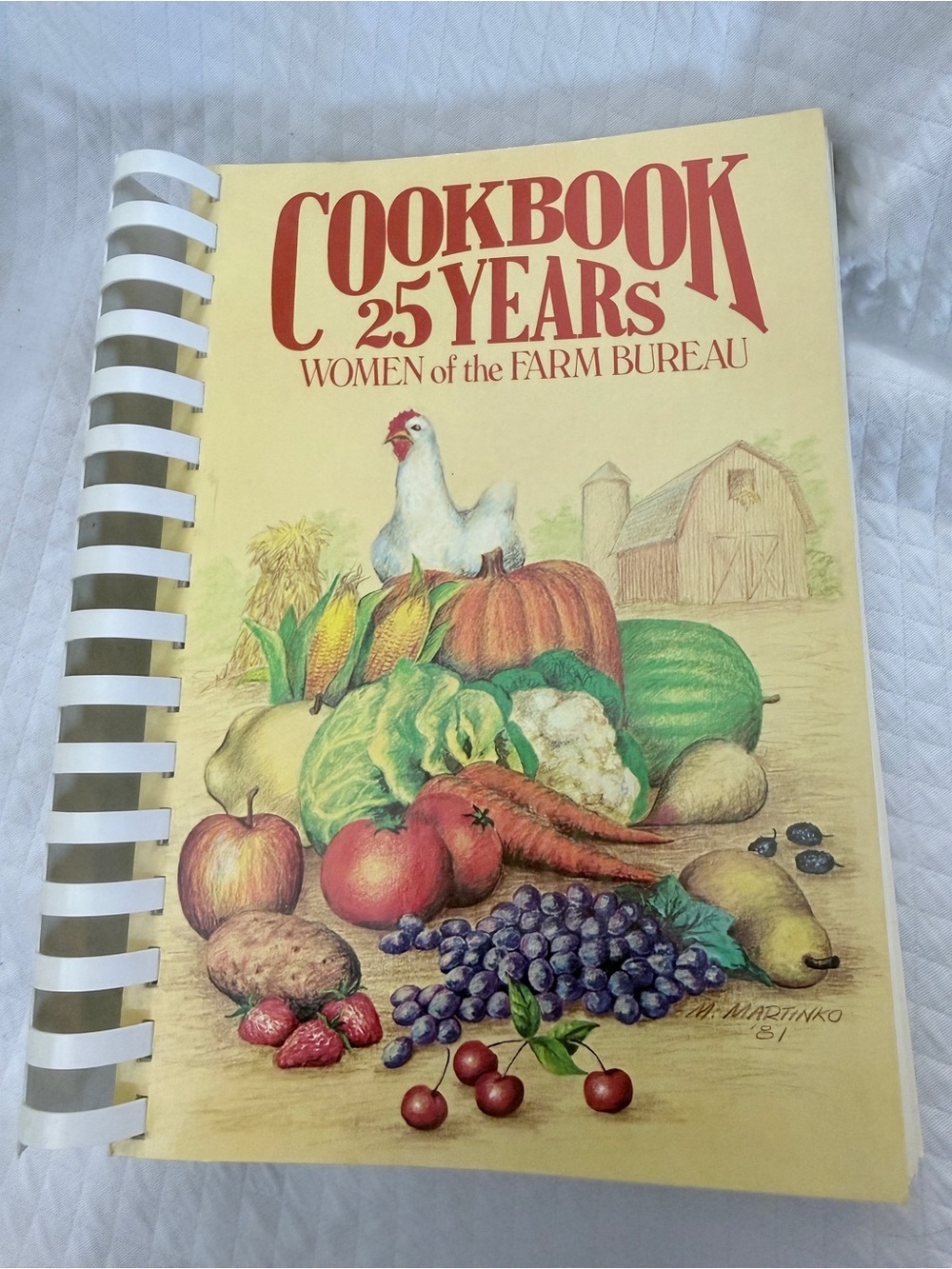 Women of the Farm Bureau 25 Years Cookbook - Yellow Cover